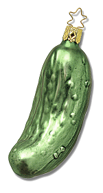 Inge-Glas Christmas Pickle Gurken 10620S001 IGM German Blown Glass Christmas Ornament Inge-Glas Christmas Pickle Gurken 10620S001 IGM German Blown Glass Christmas Ornament