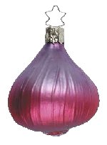 Small Red Onion Bulb<br>Inge-glas Ornament