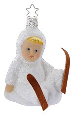 On the Sled 10,5cm Snow Children Inge-Glas ® Christmas Tree Decorations 