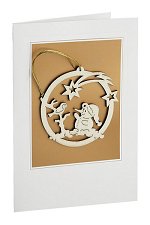 Snowman & Bird<br>Wooden Ornament and Card