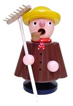 Farmer - Gardener w/ Rake<br>Erzgebirge Smoker