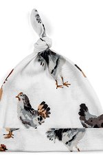Chicken Organic Cotton<br>Knotted Beanie Hat