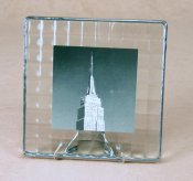 5x5 Cross Reed Photoframe<br>Bedford Downing Glass