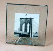 5x5 Etched Photo Frame<br> Bedford Downing Glass