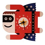 Superboy Wooden Wall<br>Clock by Modern Moose