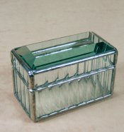 Sheet Antique Reed Glass<br>Business Card Box