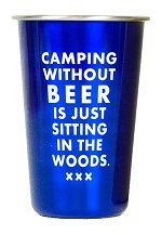Camping without Beer<br>Stainless Steel Beer Glass