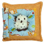 Owls on Branch<br>Peek-A-Boo Pillow - Medium